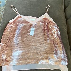 Moulinette Soeurs Sequin Peach Cami Top